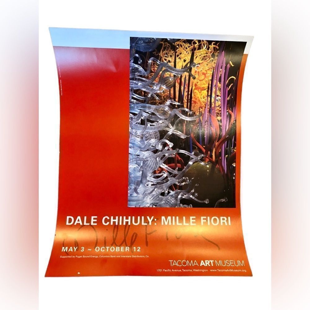 Dale Chihuly Mille Fiori 2003 Exhibit Poster Tacoma Art Museum